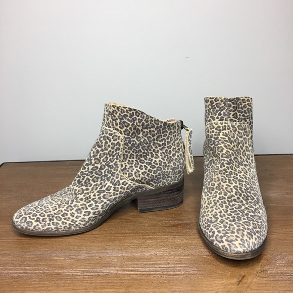 lucky leopard print booties